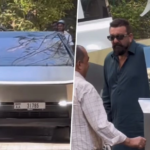 Watch Sanjay Dutt Drive Tesla Cybertruck on Mumbai Roads: 1 Iconic Star, 1 Futuristic Vehicle, 100% Viral Moment