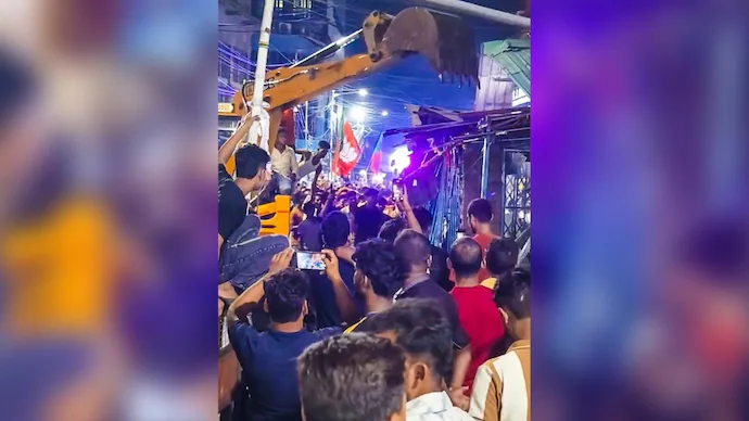 Kolkata Bulldozer Blitz: 1 TMC Office Hit, 7 Meat Shops Razed — Political Firestorm Erupts in Bengal